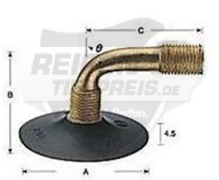 Markenschlauch Ventil 90/90° 2.50-3 (210x65)